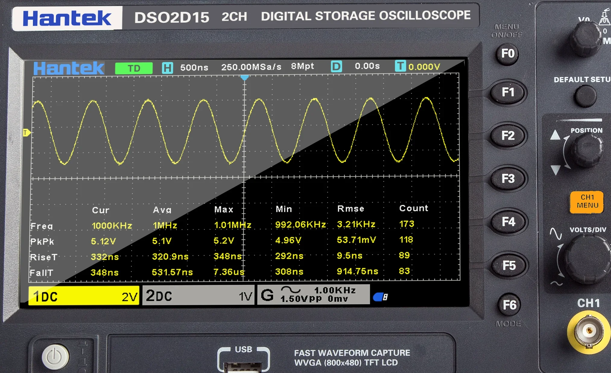 安定したHantek信号生成オシロスコープ DSO2C10  - Digital Storage Oscilloscope 100Mhz のレビューと価格